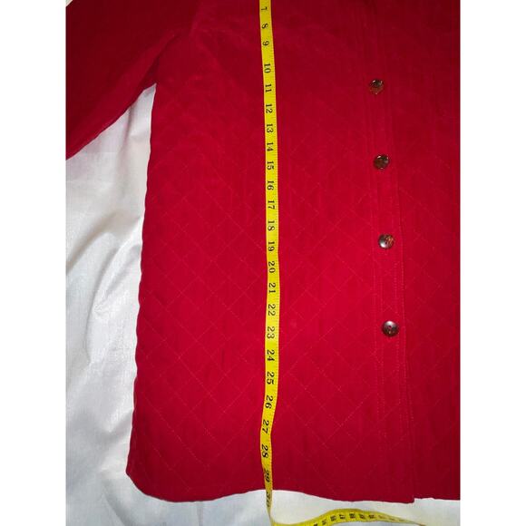 Talbots Red Diamond Quilted Jacket - Size L -‎ Quilted with Stretch - Picture 8 of 8